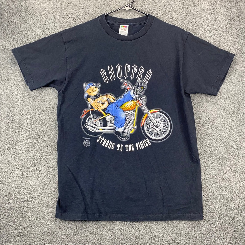 Fruit of the Loom Chopper Motorcycle Graphic Tee Strong‎ to the Finish L